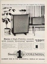 1959 Print Ad Columbia Stereo 1 High Fidelity Console Remote Stowaway Speakers - £14.65 GBP