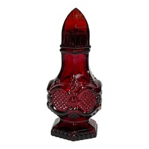 Vintage 1978 Avon Ruby Red burgundy Bottle With Stopper Cape Cod collection - £8.60 GBP