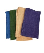 Vintage Set of 4 Multicolor Hand-Stitched Linen Luncheon Napkins - $276.79 MXN