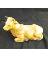 Vintage Hand Painted Ceramic Cow Nativity Figurine - $8.00