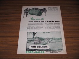 1955 Print Ad Allis-Chalmers Tractor Pulls Roto-Baler Milwaukee,WI - $14.25