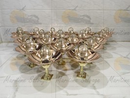 Nautical New Brass Mount Ceiling Bulkhead Light Fixture With Copper Shad... - $1,837.44