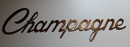 Champagne  Metal Wall Art - Copper - 16 1/2&quot; x 4 1/2&quot; - $18.98