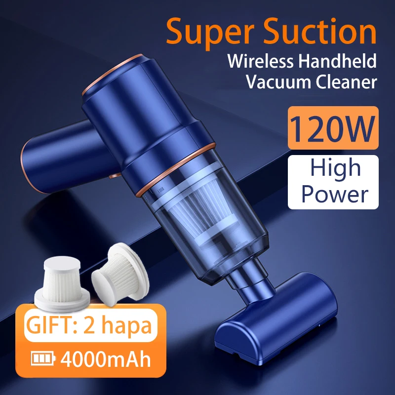 2 In 1 High Power Wireless Hand Vacuum Cleaner Air Blower Duster Mini Handheld - £32.31 GBP+