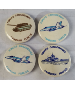 CANADIAN FORCES MILITARY BUTTON PINBACK LOT OF 4 ARMY RCAF NAVY VINTAGE ... - £18.08 GBP