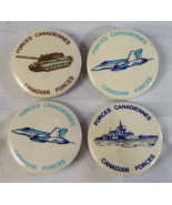CANADIAN FORCES MILITARY BUTTON PINBACK LOT OF 4 ARMY RCAF NAVY VINTAGE ... - $31.53 CAD