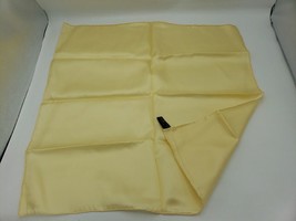 Vintage Ashear All Silk Yellow Pocket Square Handkerchief 18&quot; 70s - £13.42 GBP