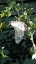 Electroformed copper Arkansas quartz necklace - $24.66+