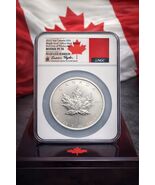 2022 Canada $50 5oz Silver Maple Leaf Ultra High Relief FDP NGC PF70 Signed - $1,286.01
