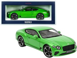 2018 Bentley Continental GT Apple Green Metallic 1/18 Diecast Model Car by Nore - £161.78 GBP