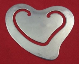 Elsa Peretti by Tiffany and Co Sterling Silver Bookmark Heart Shaped 2&quot; x 1 1/2&quot; - £53.97 GBP