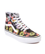 VANS SK8-HI Colorful Groovy &quot;PEACE&quot; Daisies Flower Power Canvas Shoes Wm... - $94.35 CAD