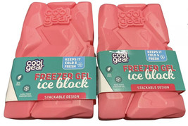 Cool Gear Freezer Gel Pink Ice Block Ice Pack Lot of 2 Freezer Pack - £4.44 GBP