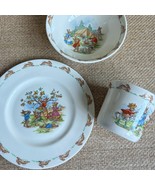  Royal Doulton Bunnykins 3 Piece Child Set Plate Bowl Mug w Box England - $1,099.28 MXN