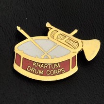 Khartum Drum Corps Shriners Gold Tone Masonic Masons  Pin Enamel - £9.77 GBP