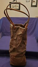 CERAMIC BROWN TALL BAG WITH HANDLES 16" TALL - £36.29 GBP