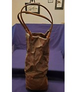 CERAMIC BROWN TALL BAG WITH HANDLES 16&quot; TALL - $63.23 CAD