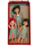 Vintage Italy Jointed Small Mini Dolls Plastic 3” Lot of 3 Not The Origi... - $36.88