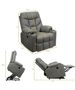 Electric Power Lift Recliner Massage Sofa-Light Gray - Color: Light Gray - $1,042.45 CAD