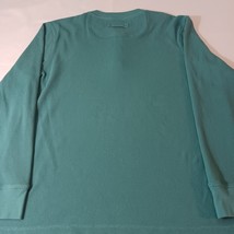 Jockey Men's Waffle Henley Green Long Sleeve Cotton T-Shirt Measured Chest 48" image 8