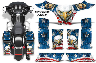 Saddlebags + Cowl Graphics Kit Decal Wrap For Harley-Davidson Street Glide FRDM - $346.45