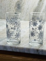 Old Fashion Snowflakes 16.3 oz Glasses 6”. Christmas/Seasonal/Holiday(2). - £19.22 GBP