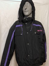 VTG Fila Max Line Black Purple Ski Hooded Jacket Sz 40 Snow Snowboard Wi... - £91.83 GBP