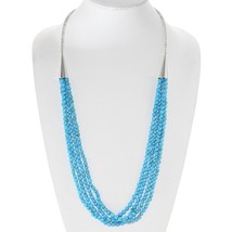 Navajo Natural Sleeping Beauty Turquoise Necklace, 4 Strand Nuggets, L Begay - £458.19 GBP