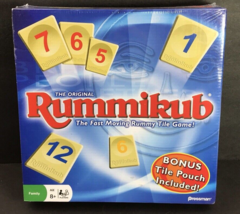 RUMMIKUB 1997 Pressman Fast Moving Rummy Tile Game w/ Bonus Tile Pouch SEALED - $12.85
