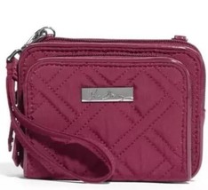 NWT Vera Bradley Raisin On the Square Microfiber  Crossbody Wallet/Wristlet - £29.12 GBP