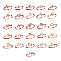 Rose Gold Initial Letters Stackable Ring (Sizes 6-8) - £78.65 GBP
