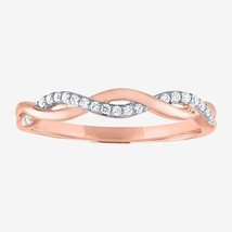 0.15CT Round Simulated Engagement Infinity Band Ring 14K Rose Gold Plated - £58.81 GBP