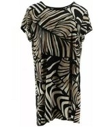 Attitudes by Renee Petite Printed Como Jersey Duster Tunic MP New  A351892 - $17.99