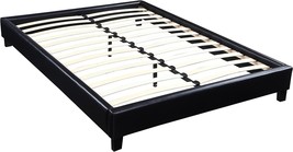 Black Wood Upholstered Full/Queen Size Bed Frame From Us Pride Furniture. - £142.66 GBP