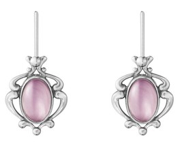 Georg Jensen Sterling 2019 Lilac Genuine Natural Quartz Earrings Jewelry #J4347 - £284.24 GBP