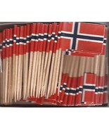 25 Box Wholesale Lot of Norway Toothpick Flags, 2500 Small Mini Norwegia... - $104.56 CAD