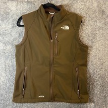 North Face Apex Vest Womens Large Brown Full Zip Missing Zipper Handle Warm - £9.29 GBP