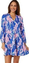 NWT Lilly Pulitzer Traci Long Sleeve Dress Borealis Blue Swim  SZ XL Retail $178 - £114.81 GBP