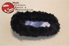 Ford, Chrysler, Dodge, Plymouth, Mercury Black Fuzzy Mirror Muff New FRE... - $10.66