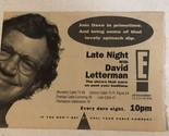 Late Night With David Letterman vintage Tv Guide Print Ad Tpa16 - $5.93