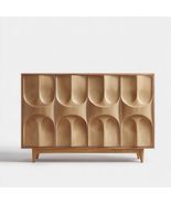 interoknack Retro Sculpted Wood Sideboard  Designer High-End Solid Wood... - $44,344.70 MXN
