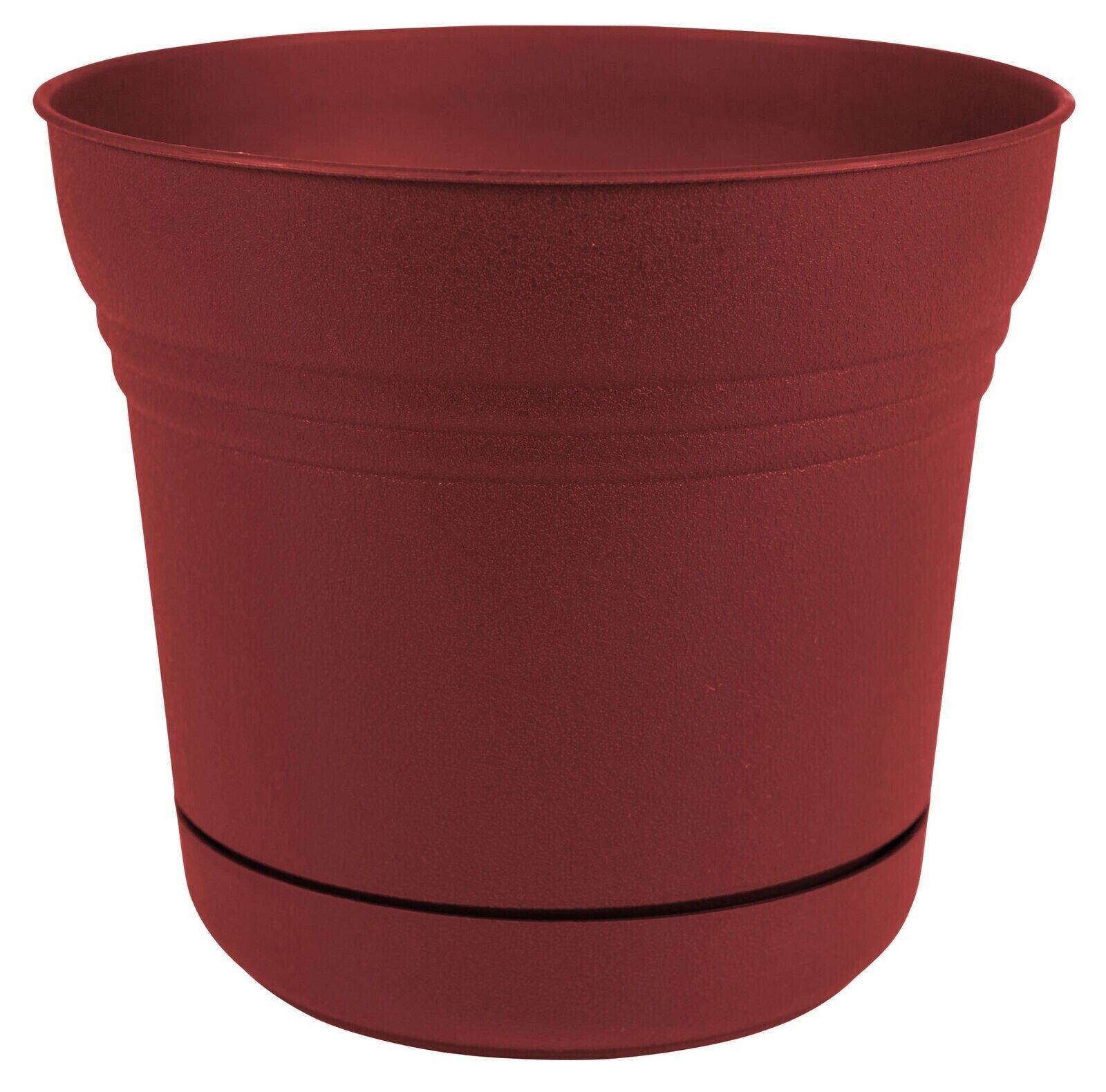 Primary image for Bloem 10.75'' in. H x 12'' in. W Plastic Saturn Planter Burnt, Red
