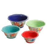 Four (4) ~ Pioneer Woman ~ Measuring Cups/Bowls ~ SPRING BOUQUET ~ Stone... - $38.10 CAD