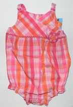 Carter&#39;s Toddler Girls Romper Pink Orange Sleeveless Size 18M NWT - £7.42 GBP