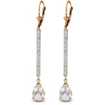 Galaxy Gold GG 14k Rose Gold Earrings with Diamonds and White Topaz - £353.97 GBP+