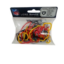 Raiders Logo Bandz Elastic Bracelets 20 Pack NFL Las Vegas Oakland Los Angeles - £5.53 GBP