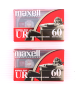 2x Maxell UR 60 Minutes Type 1 Normal Blank Cassette Tape Sealed - Crack... - $5.69