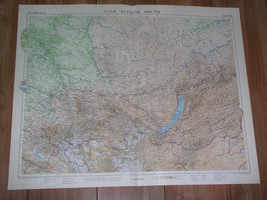 1959 Vintage Map Of Russia Soviet Union Central Siberia Irkutsk Kuznetsk Baikal - $30.34