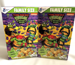 TMNT Ninja Turtles Mutant Mayhem Cereal Family Size 17.8 Oz Lot 2 Boxes - £18.64 GBP