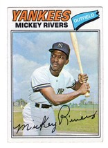 Mickey Rivers 1977 Topps #305 New York Yankees &#39;77 &amp; &#39;78 World Series Champion - £1.96 GBP